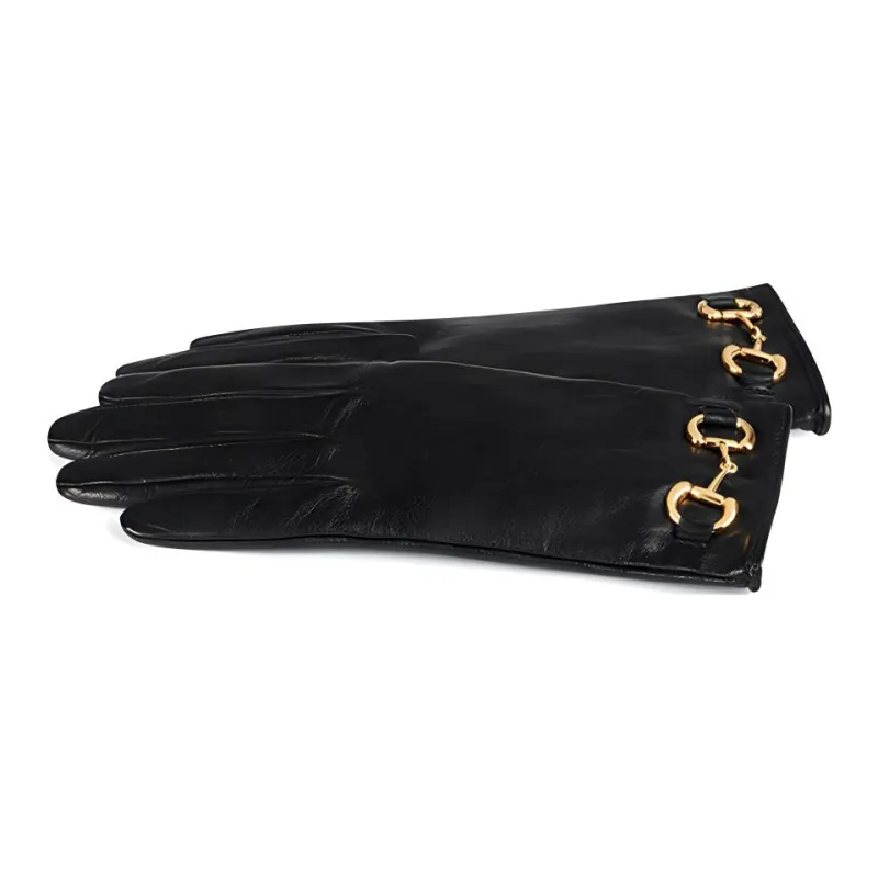 GUCCI Cashmere Gloves Women's Black-1