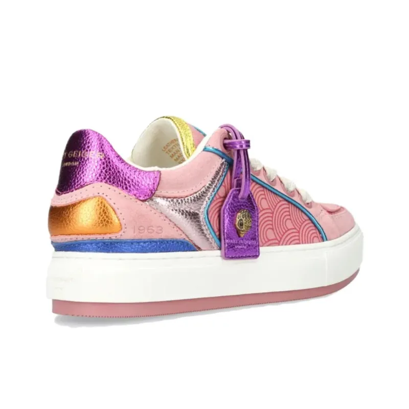Kurt Geiger London Southbank Tag Low Top Skateboard Shoes Women's Pink-3