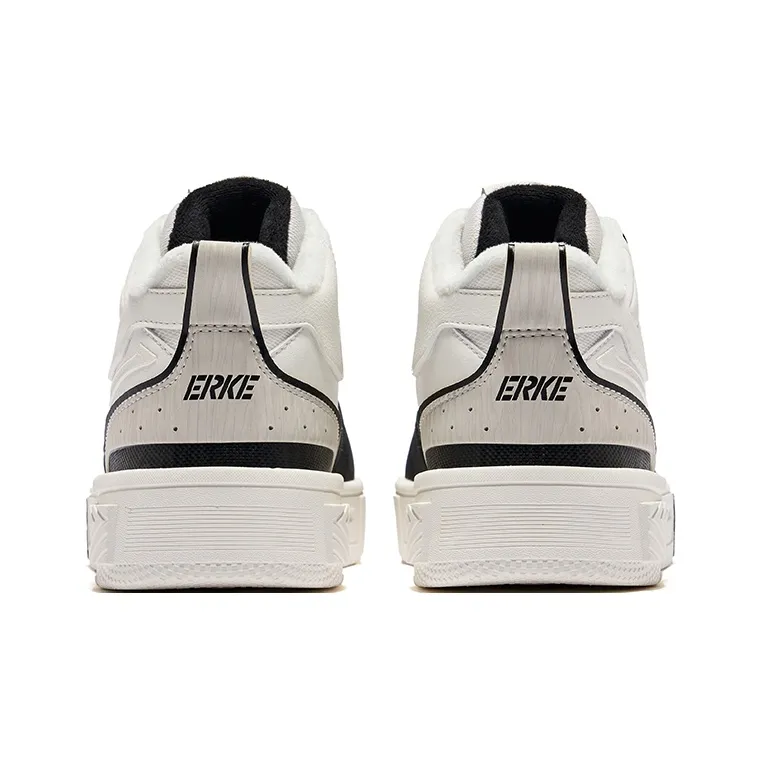 Erke Conquer 3 Warm Anti Slip And Wear Resistant High Top Skateboard Shoes Women's Microcrystal White/Jet Black-3