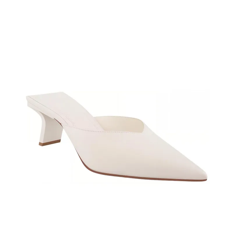 STELLA LUNA Closed Toe Slippers 6.5cm Women's White-2