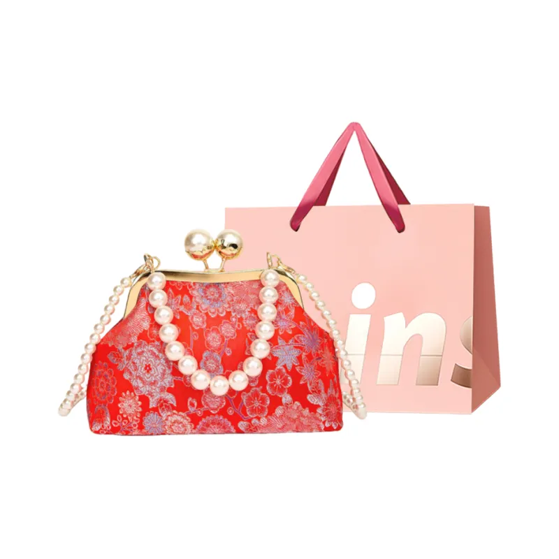 WHEELY BABY+ Satin Handbag Women's Red/Purple-0