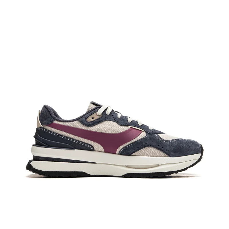 LiNing Zhengrong Coverage Anti-Slip And Wear-Resistant Low-Top Skateboard Shoes Men's Beige Blue Red-1