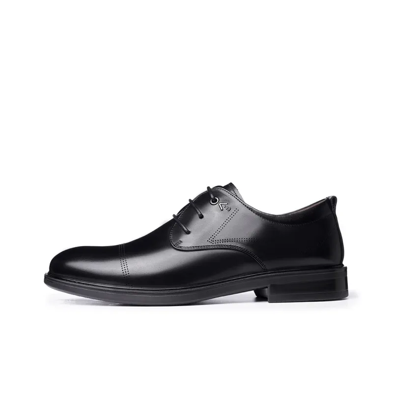 Ritai Dress Shoes Men Low Top Black-0
