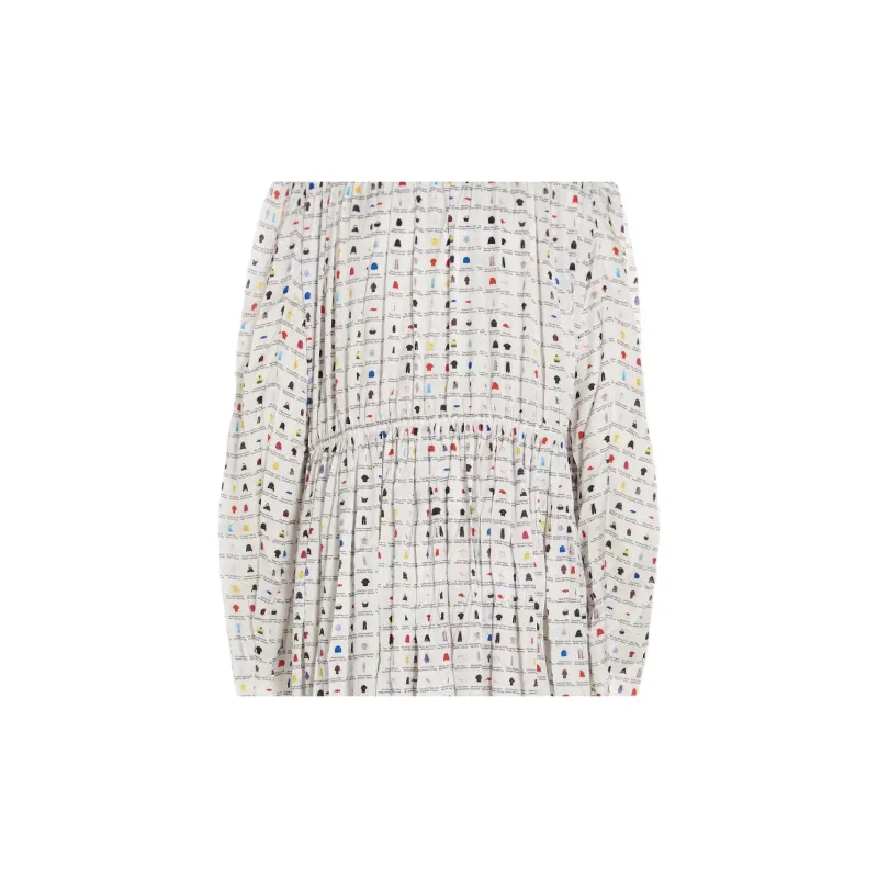 Balenciaga Graphic Printed Oversized Midi Dress-4