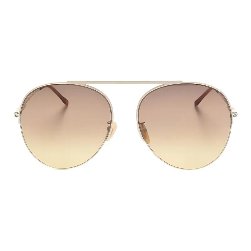 GUCCI Aviator Frame Metal Sunglasses-1