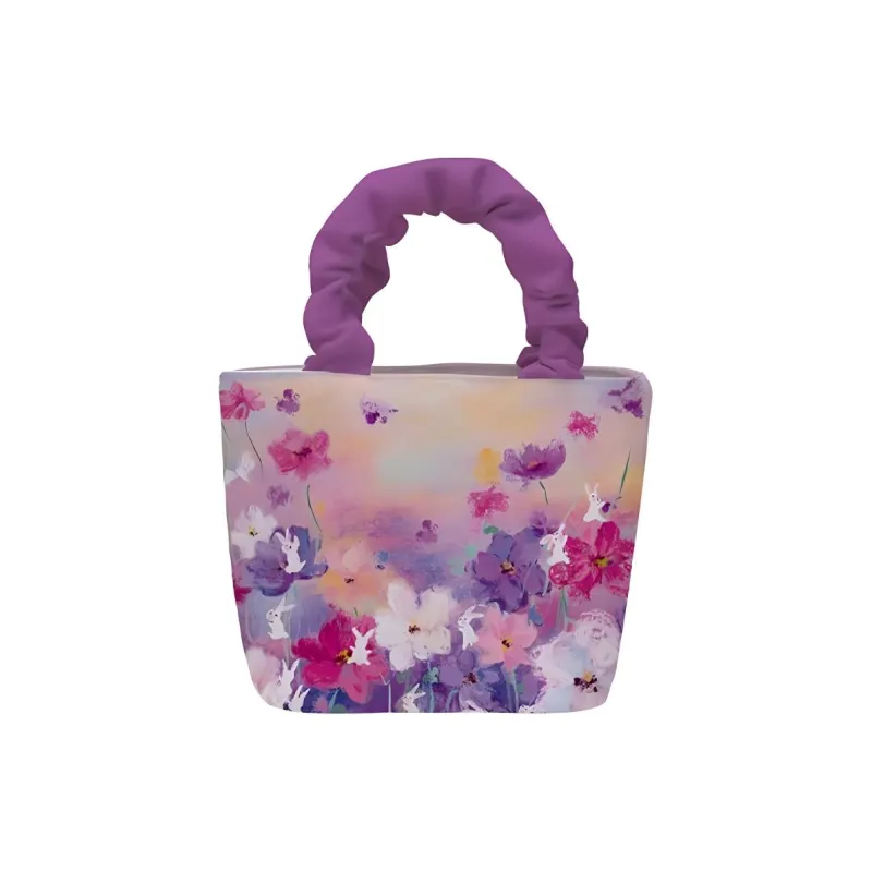 AOSONG Canvas Canvas Bag Handbags Regular Unisex Purple & Pink-5