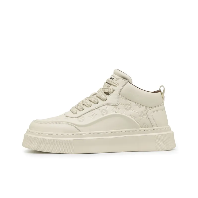 GERTOP Warm Coverage Wear Resistant Lightweight Slip Resistant Mid Top Platform Fashion Casual Skateboard Shoes Men's-9