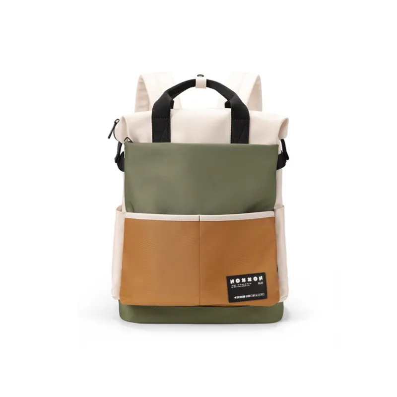 NOXXON Nylon Backpack Unisex Olive Green/Maillard Style Color-0