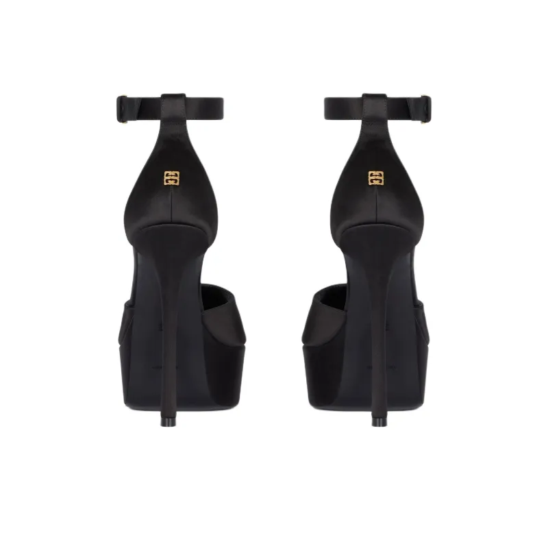 Givenchy 4G Liquid One Strap Sandals 13cm Women's Black-3