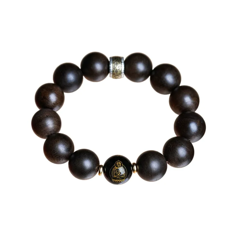 GUMUJIANG Fragrance Agarwood Beaded Bracelet Good Luck Comes Smooth Sailing Good Luck Comes Smooth Sailing Unisex-11