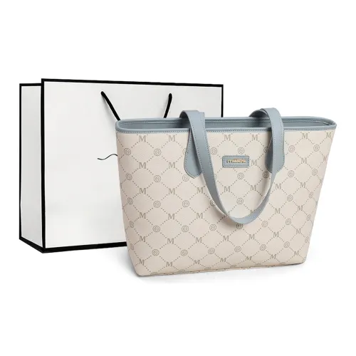 MILLIE'S Synthetic Leather Underarm Shoulder Bag, Tote Bag, Shopping Bag Regular Women's Ecru