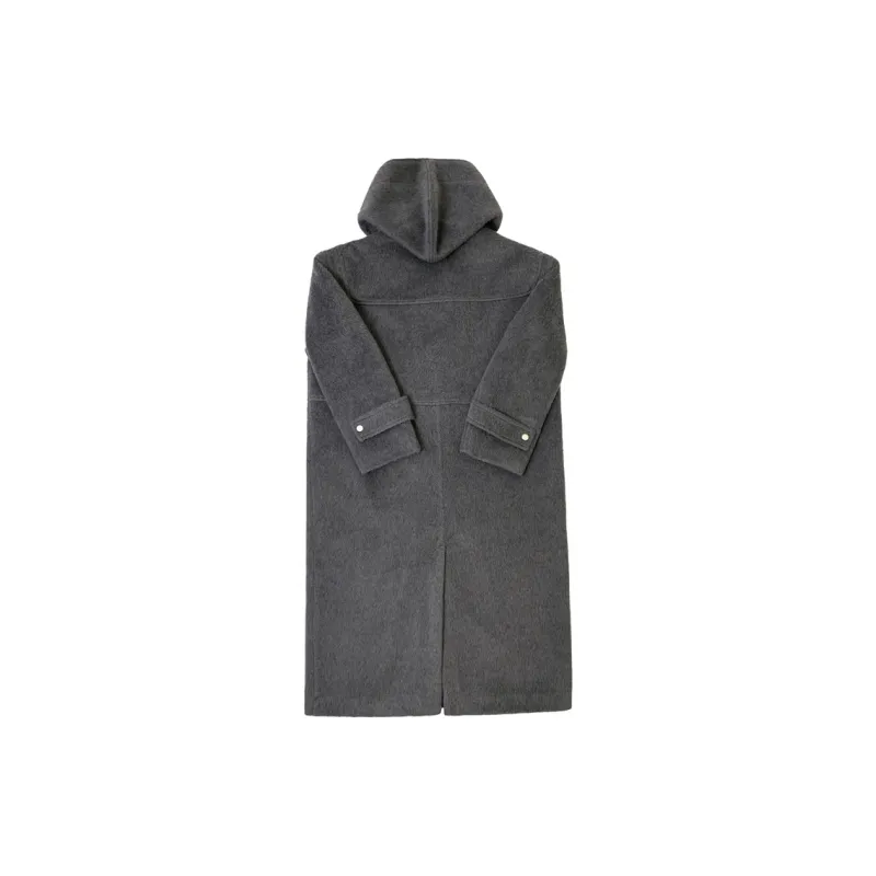 MUCUNSHU Coats Men Sakuragawa DY02 Gray Woolen Coat-1