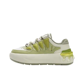 FILA CARROT 2 Anti Slip Wear Resistant Low Top Skateboard Shoes Women's Beige Green
