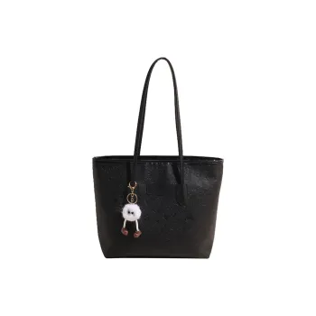 Meow In The Grass PU Shoulder Bag Regular Unisex Black/Pink/Khaki