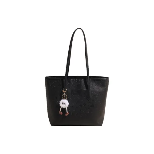 Meow In The Grass PU Shoulder Bag Regular Unisex Black/Pink/Khaki
