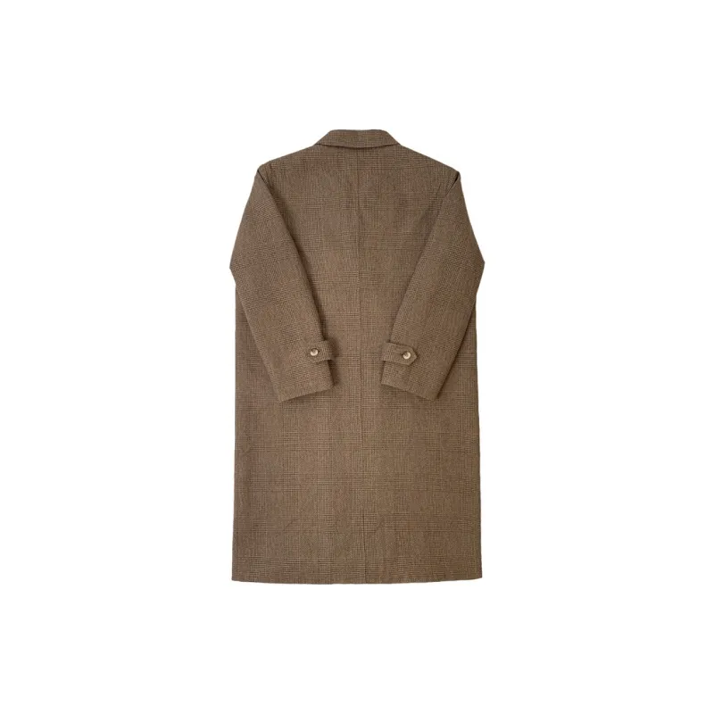 MUCUNSHU Coats Men Keshima DY01 Brown Woolen Coat-1