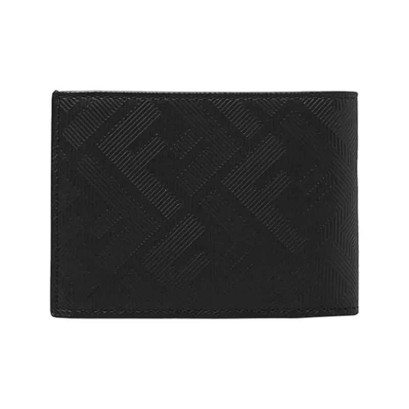 FENDI Calfskin Wallet Men's Black-1