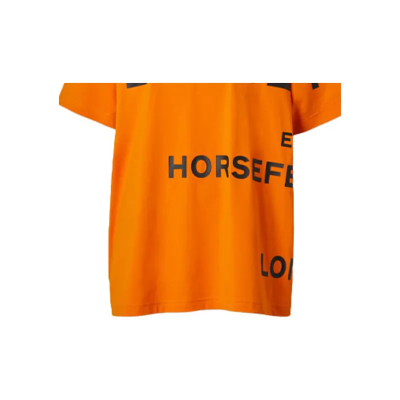 Burberry Drop Shoulder Sleeve T Shirt Women's Orange-5