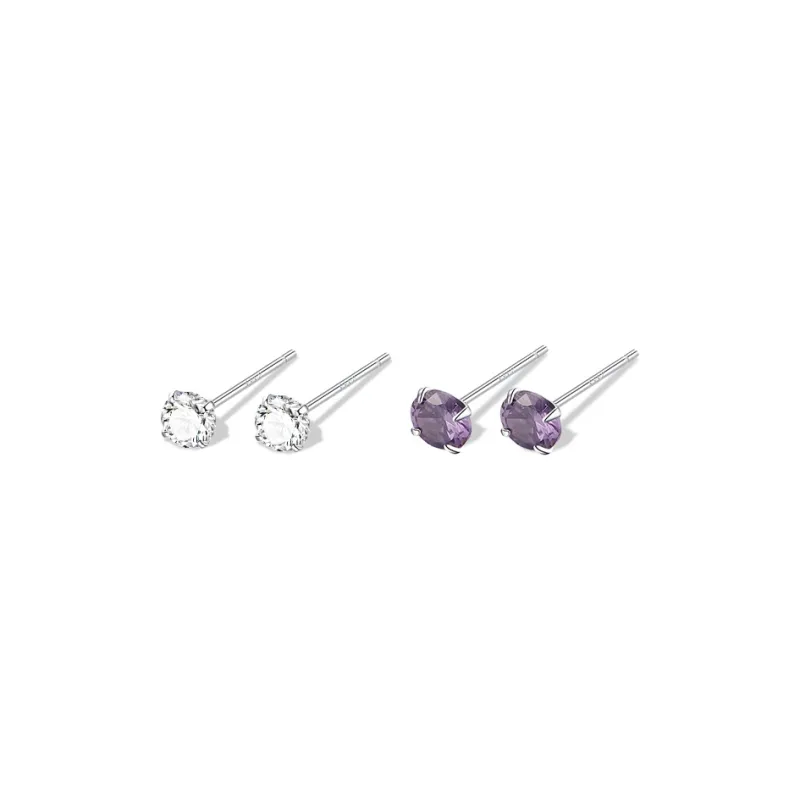 ETAHLOVE Sterling Silver Stud Earrings Unisex Bestie Girlfriend Birthday Surprise Anniversary Gift-17