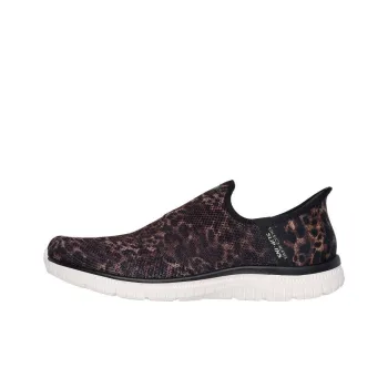 Skechers Slip Ins Anti Slip Wear Resistant Low Top Casual Shoes Women's Black Brown