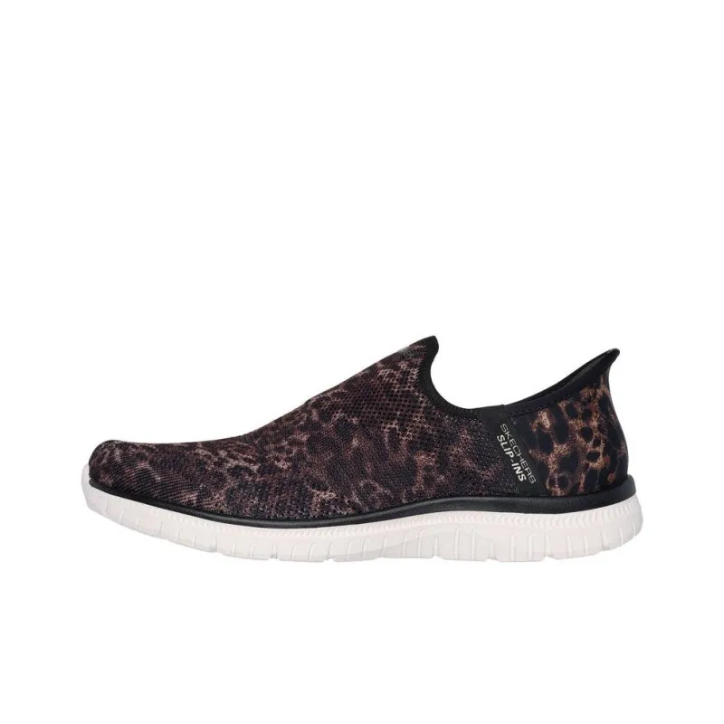 Skechers Slip Ins Anti Slip Wear Resistant Low Top Casual Shoes Women's Black Brown-0