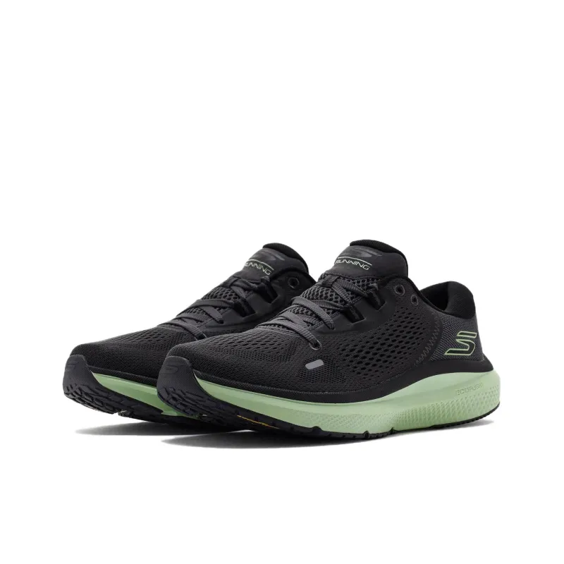 Skechers Durable Breathable Lightweight Low Top Running Shoes Men's Black Cyan-2
