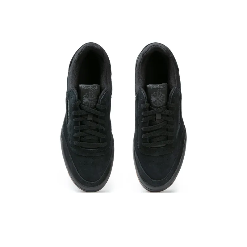 Reebok CLUB C MEGACOURT Height Increasing Wear Resistant Slip Resistant Low Top Skateboard Shoes Unisex Black Warrior-3