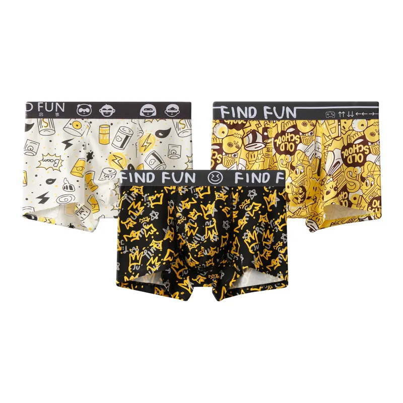 Qiao Ni Tong Underpants Men's 3 Pack-4