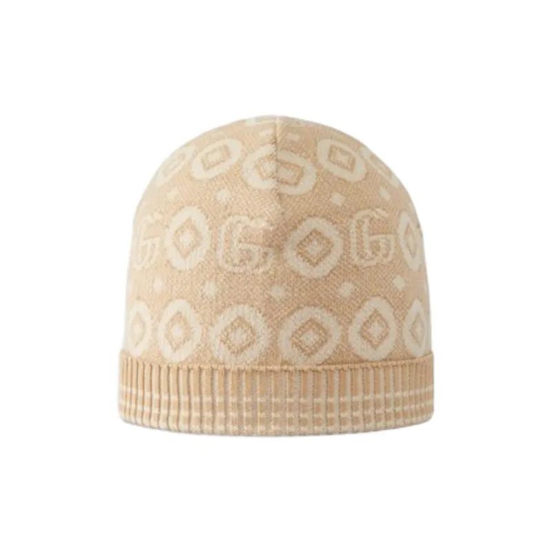 GUCCI Double G jacquard Cotton Beanie-2