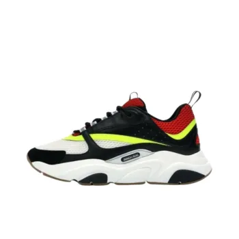 DIOR B22 Low Top Casual Shoes Men's Black Red