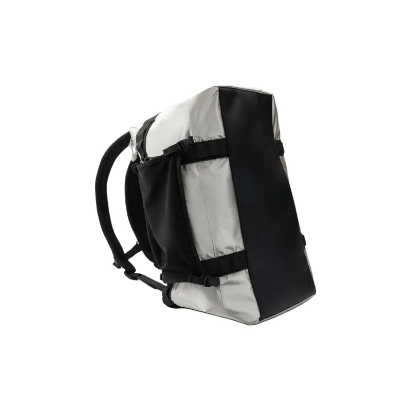 ZARA Skating Collection Polyurethane Backpack Women's Silver-3