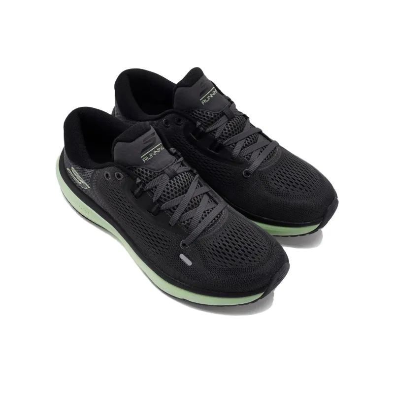 Skechers Durable Breathable Lightweight Low Top Running Shoes Men's Black Cyan-3