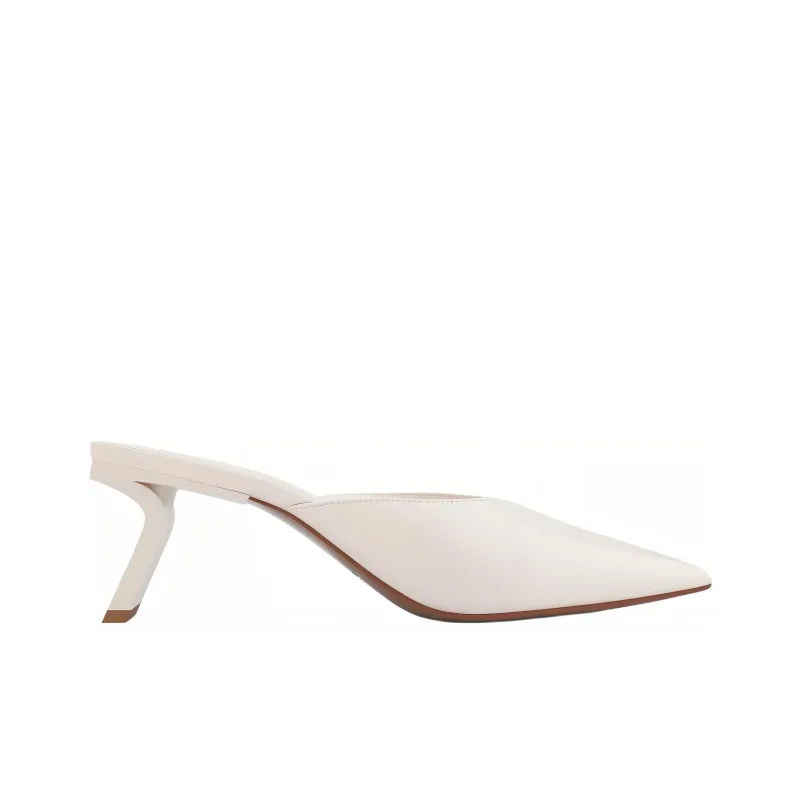 STELLA LUNA Closed Toe Slippers 6.5cm Women's White-1