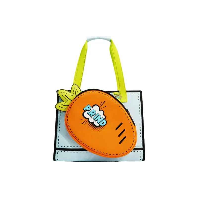 P.R IND x NANJINGLUOBO Badminton Racket Bags 2 Pcs Fashion Trend Shoulder Bag Orange Blue Unisex-0