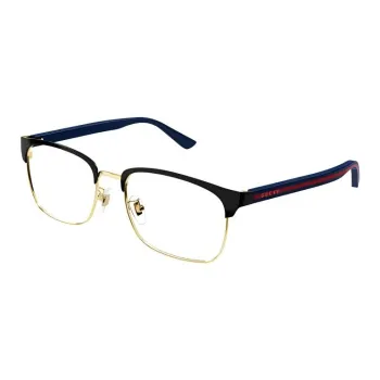 GUCCI Metal Browline Eyeglass Frames Men's Black