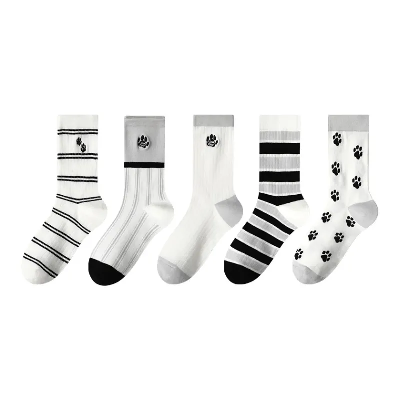 MIIOW Mid Calf Socks Women's Combo Set-27