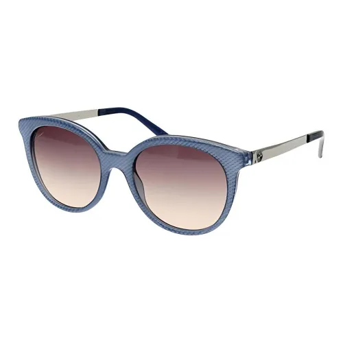 GUCCI Acetate Oval Sunglasses Women's Blue