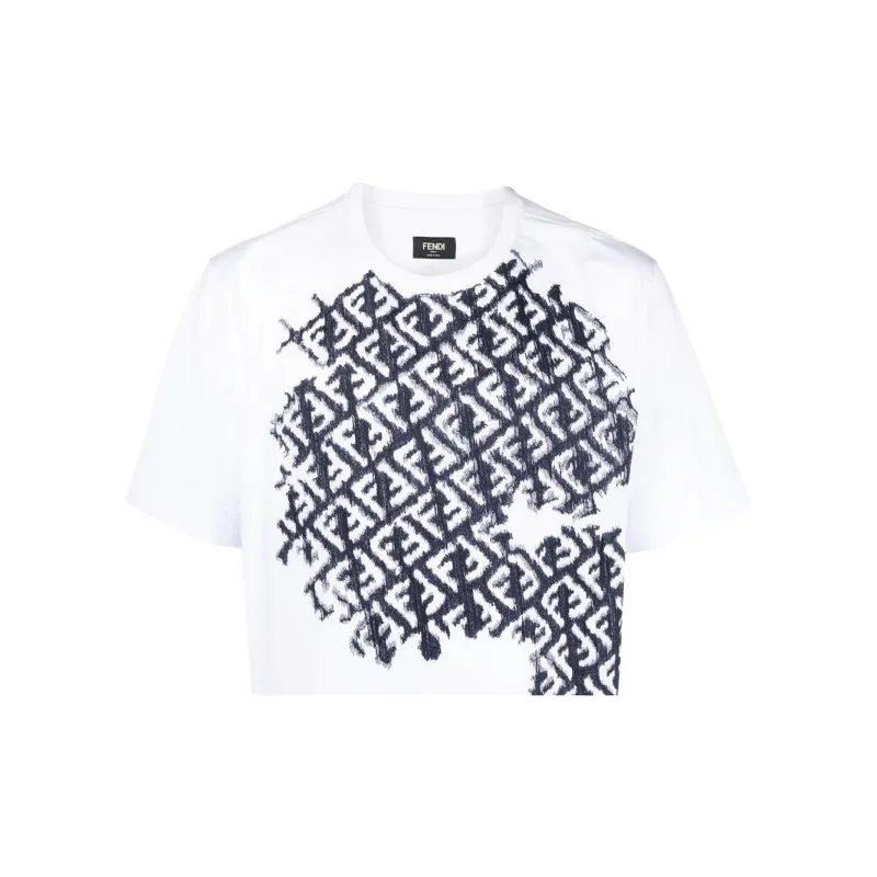 FENDI T Shirts Men White-5