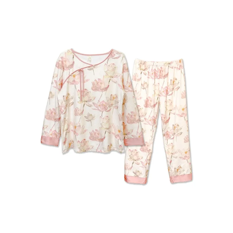 Slimma Pajama Set Women's White-0