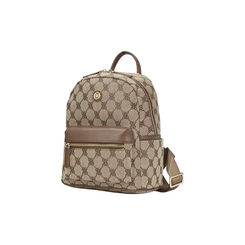 ROBERTA DI CAMERINO Fabric Backpack Regular Unisex Black/Brown-6