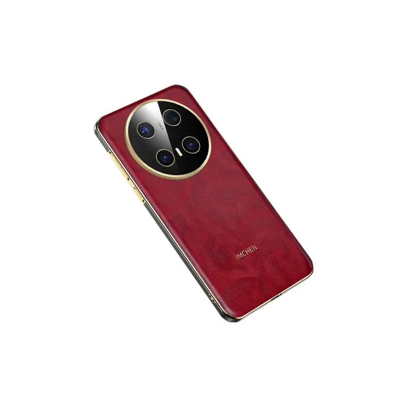 IMCHEN Genuine Leather Material Top Grain Cow Leather Phone Cases Compatible With Huawei Mate70Pro/Mate70Pro+-3