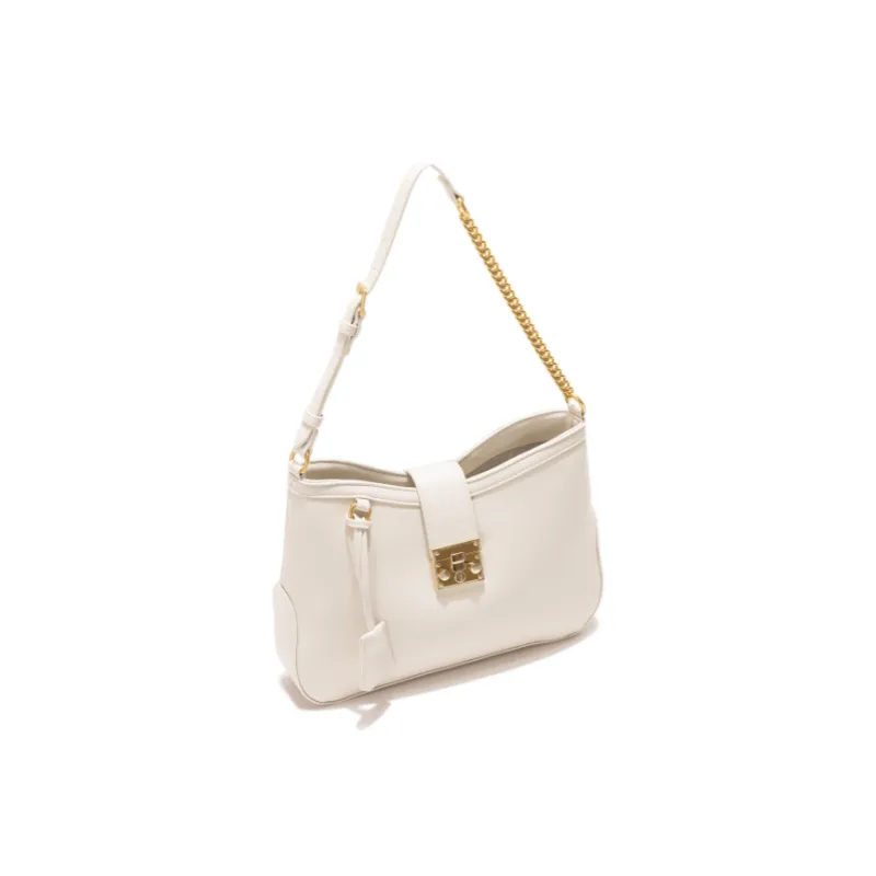 OCTSUI PVC Shoulder Bag Shoulder Bag Women's Ecru/Milk Tea Beige/Black/Denim/Brown White-1