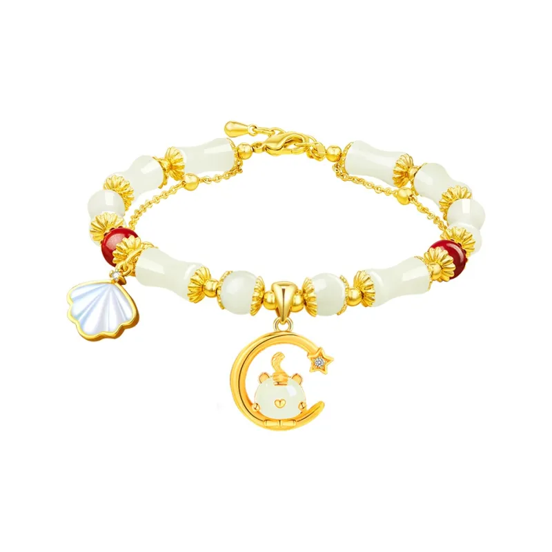 SGE Bracelets Pale Greenish White Jade Women's-2