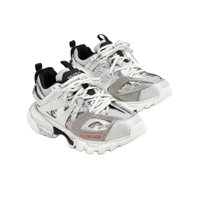 Balenciaga Track Low Top Chunky Sneakers Women's Silver-3