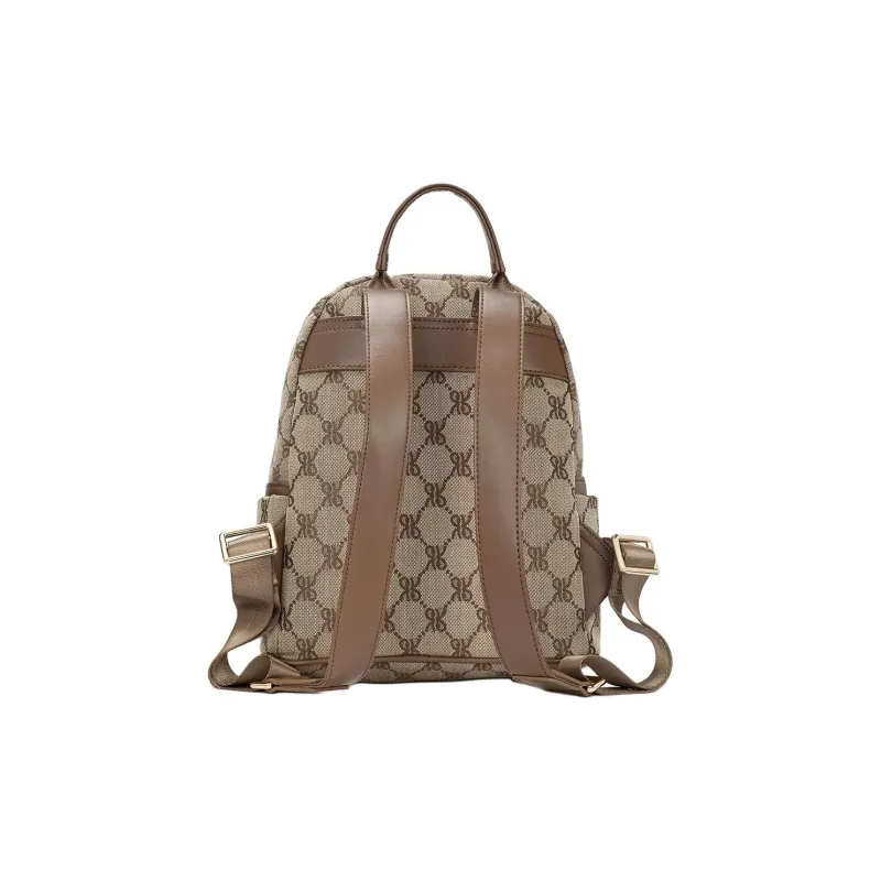 ROBERTA DI CAMERINO Fabric Backpack Regular Unisex Black/Brown-8