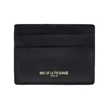 INES DE LA FRESSANGE Calfskin Card Holder Women's Black