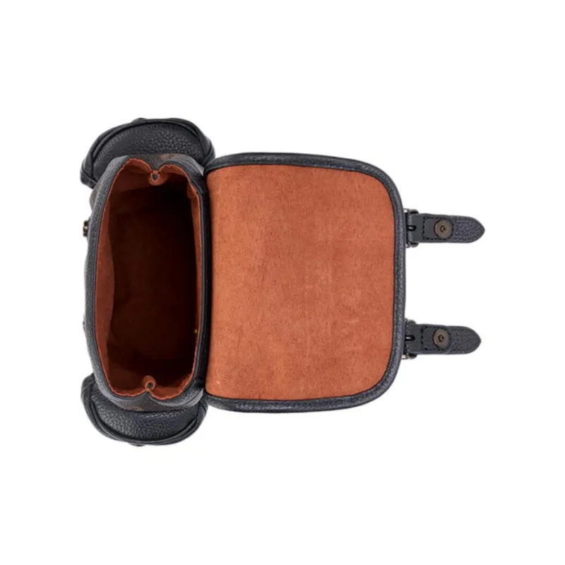 COACH Hitch Artificial Leather With Cow Leather Backpack Mini Men's Charcoal-2
