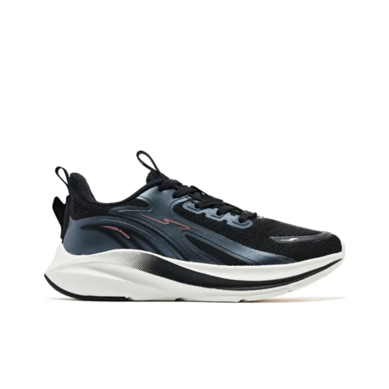 Erke Cushioned Anti-Slip And Wear-Resistant Lightweight Low-Top Running Shoes Women's Black Pink-1