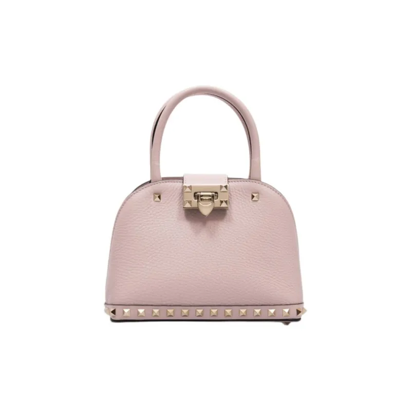 Valentino ROCKSTUD Leather Shoulder Bag Crossbody Bag Handbag Women's Pink-0