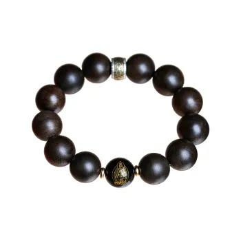 GUMUJIANG Fragrance Agarwood Beaded Bracelet Good Luck Comes Smooth Sailing Good Luck Comes Smooth Sailing Unisex